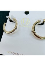 Gold Crystal Hoop Earrings