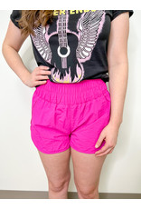 Windbreaker Shorts w/ Briefs - Neon Hot Pink
