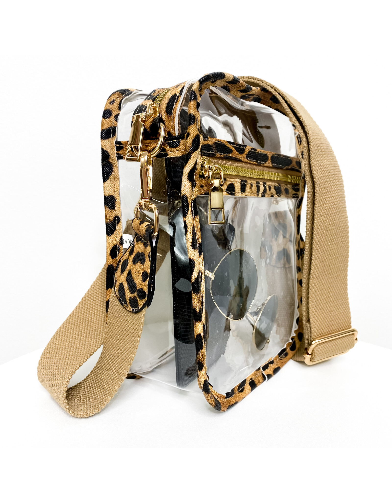 Clear Crossbody Bag, Leopard Trim – Mis Match Boutique