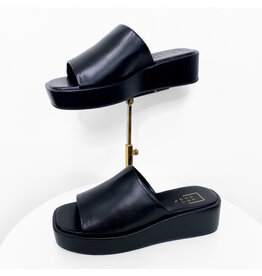 Black Lourdes Slide Sandals