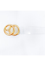 Clear 3/4" Belt w/ Gold Double Ring Buckle