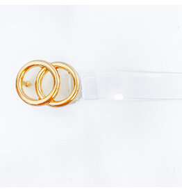 Clear 3/4" Belt w/ Gold Double Ring Buckle