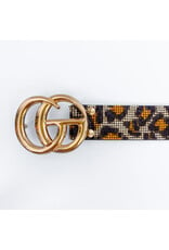 Leopard Rhinestone 1.5" w/ Gold GO Belt