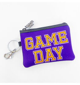 Purple Yellow Game Day Coin Purse