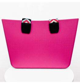 Carrie All Tote - Hot Pink w/ Mint Fuchsia Guitar Strap Handles