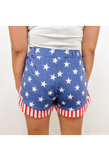 Navy Red Stars & Stripes Shorts