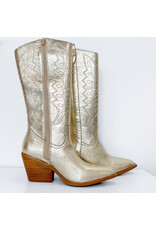 Gold Metallic Howdy Boots