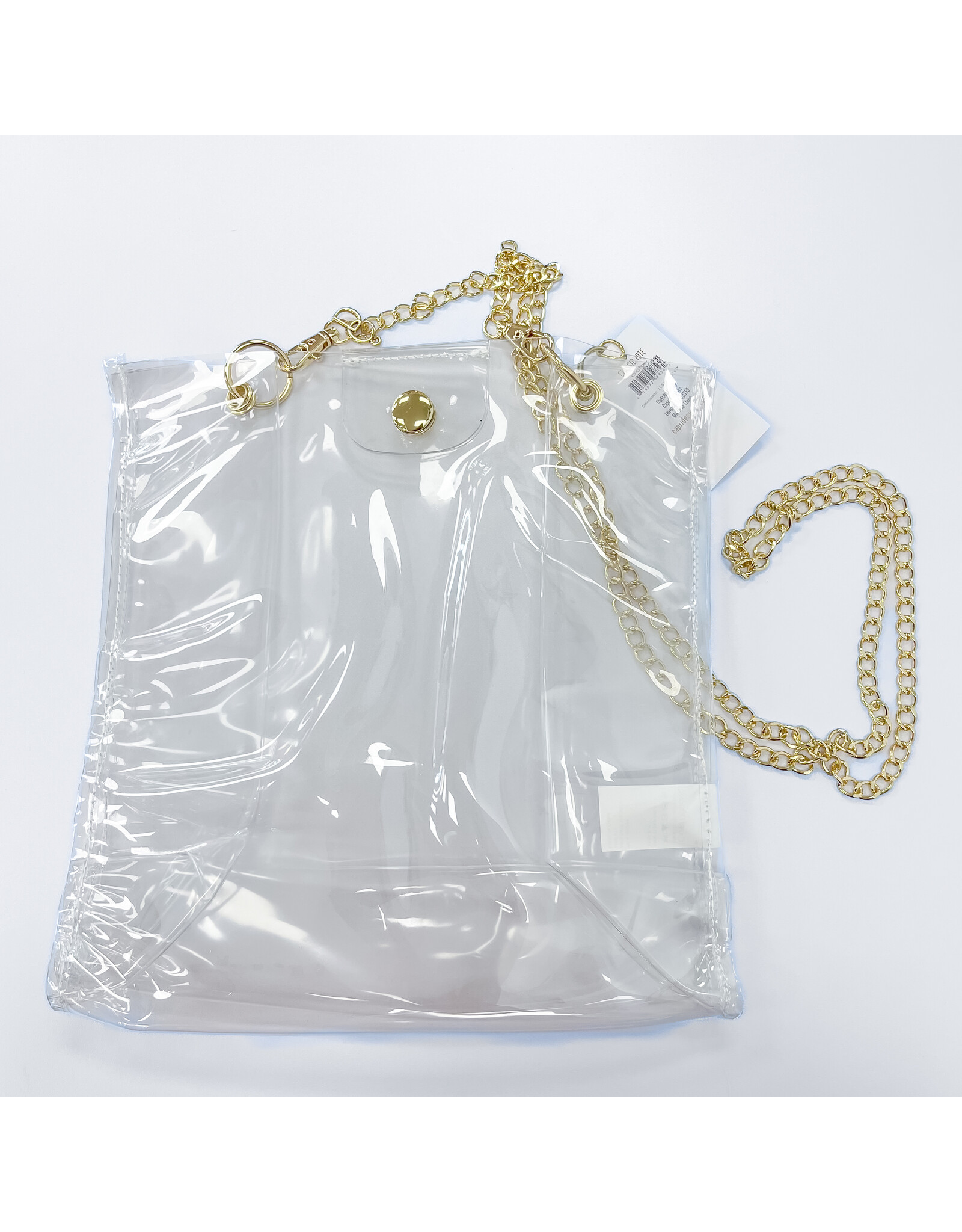 Simple Tote  - Clear w/ Gold