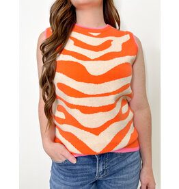 Coral Pattern Sleeveless Top