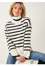 Black Stripe Crew Sweater