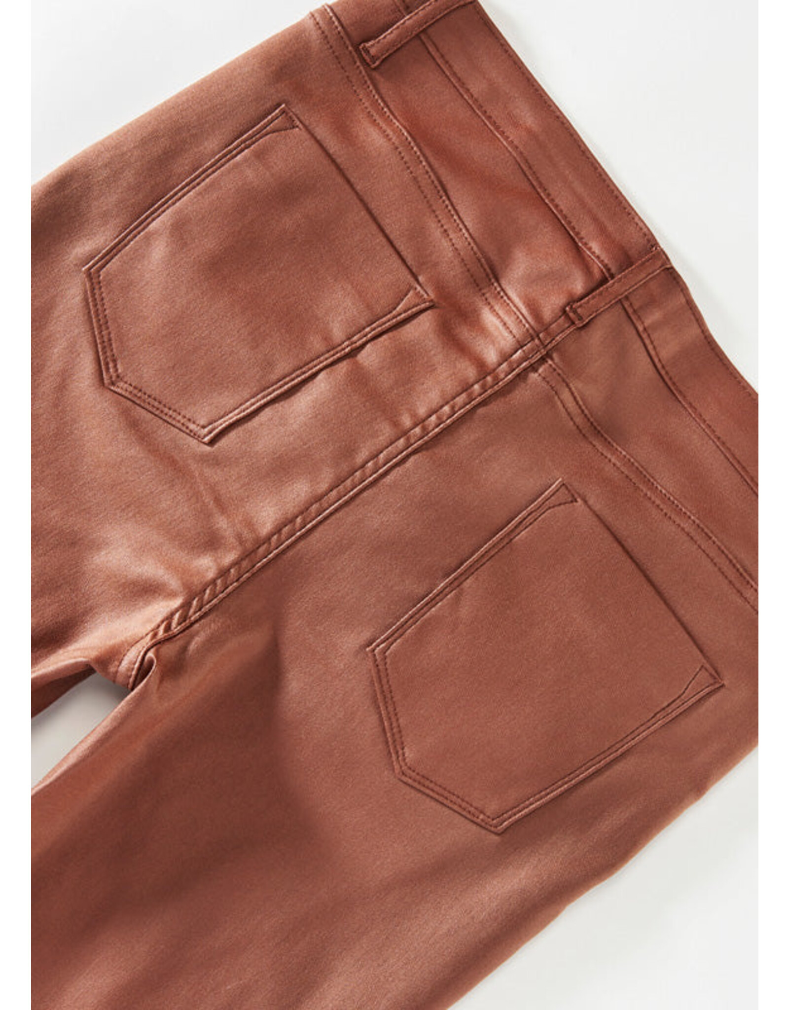 Charlie Paige Brown Waxed Trousers