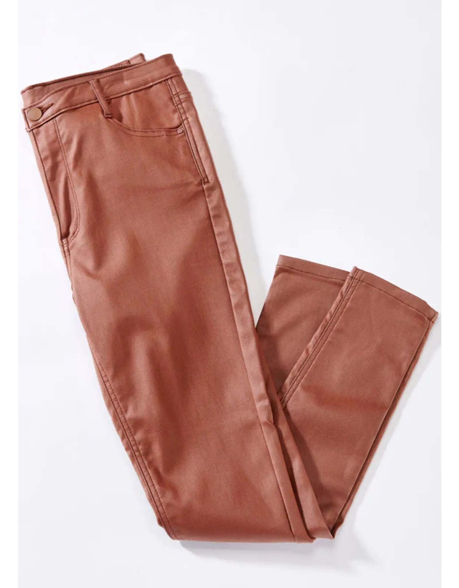 Charlie Paige Brown Waxed Trousers