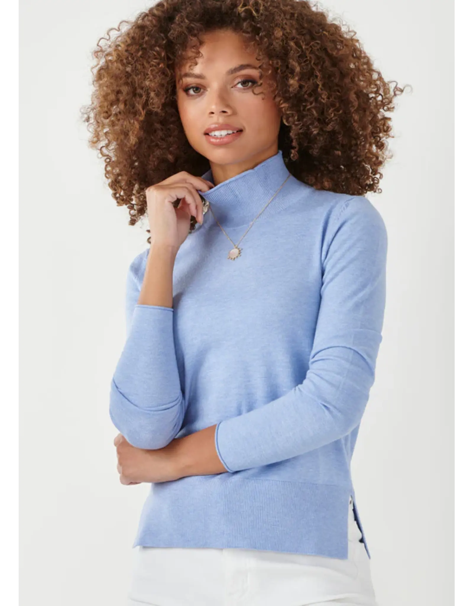 Blue Turtleneck Sweater - The Magnolia