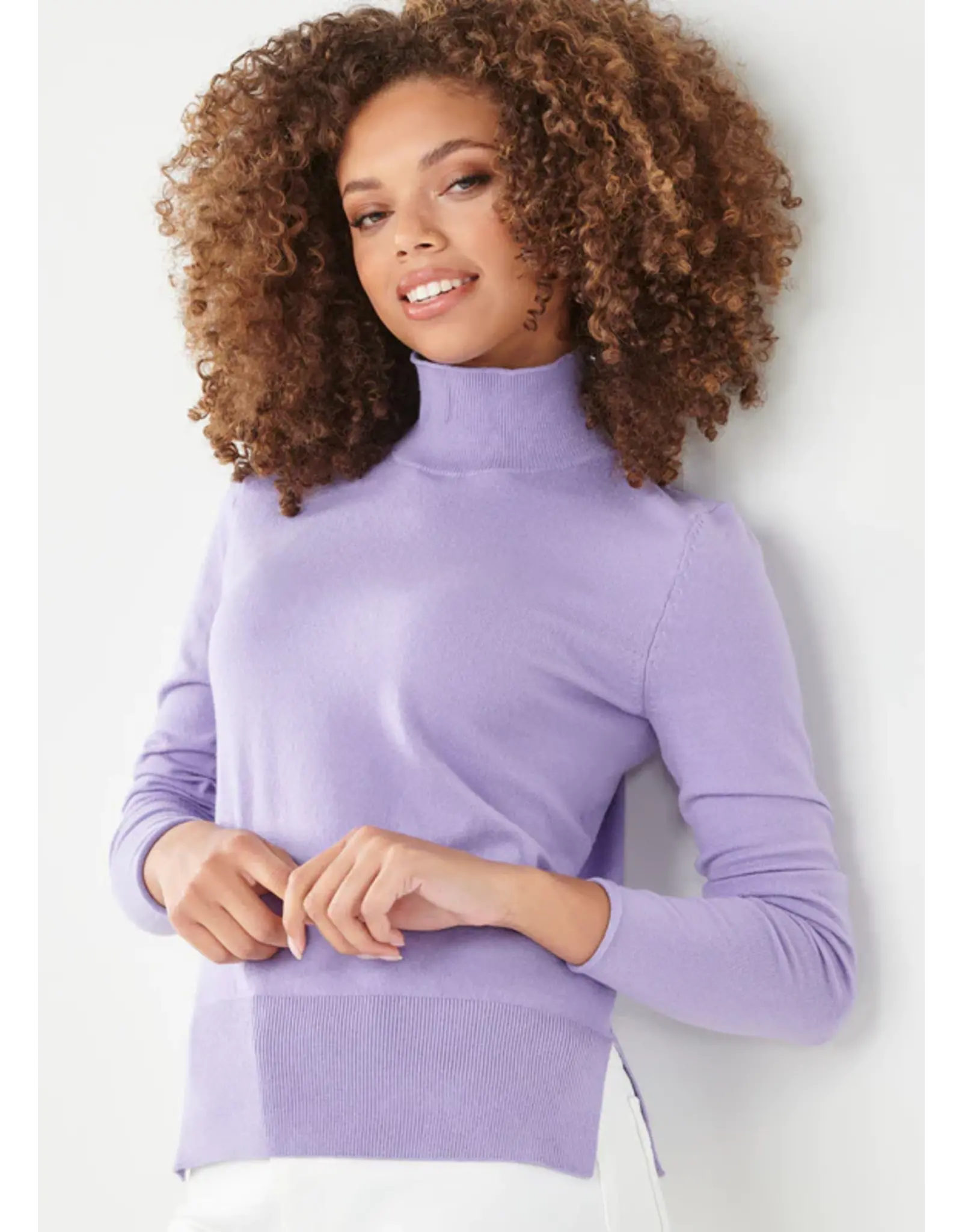 Charlie Paige Purple Turtleneck Sweater