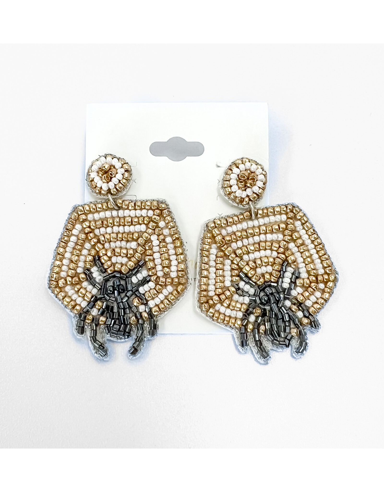 Spiderweb Beaded Earrings