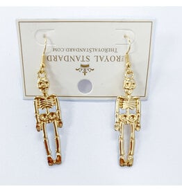 Gold Skeleton Earrings
