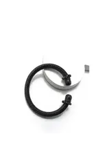 Black Cable Cuff Bracelet