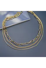 Gold Multi Layer Chain Necklace