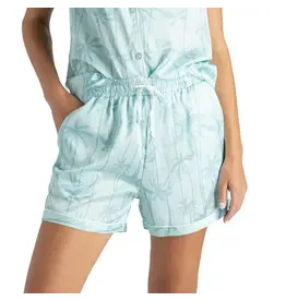 Hello Mello Satin Pajama Shorts - Leaf Me Alone