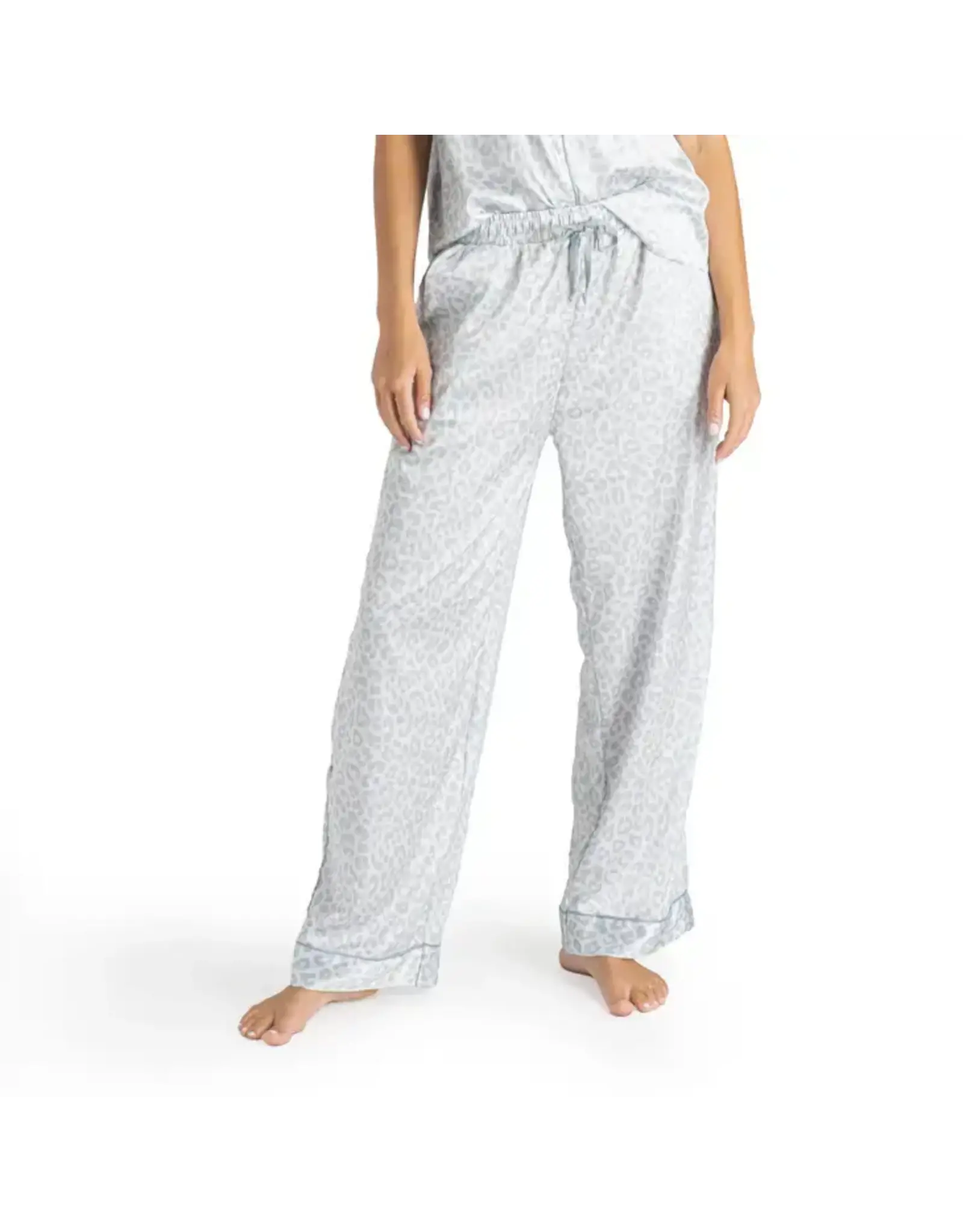 Hello Mello Satin Pajama Pants - Feline Sleepy