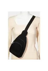 Mini Corduroy Sling Bag - Black