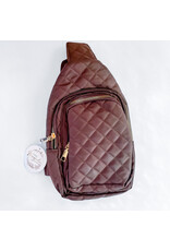 Quilted Sling Bag - Bronze