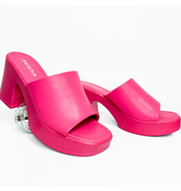 Fuchsia Typo Sandals