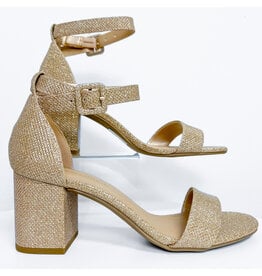 Gold Shimmer Cake Heels