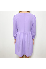 Lavender V-Neck 3/4 Sleeve Dress
