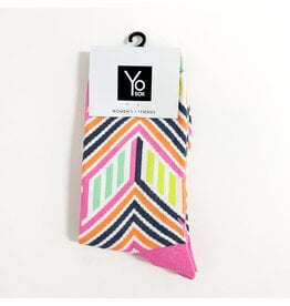 Women's Crew Socks - Geo Stripes