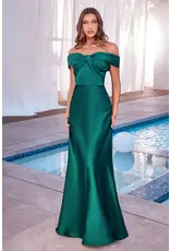 Emerald Off Shoulder Long Formal Dress - 12
