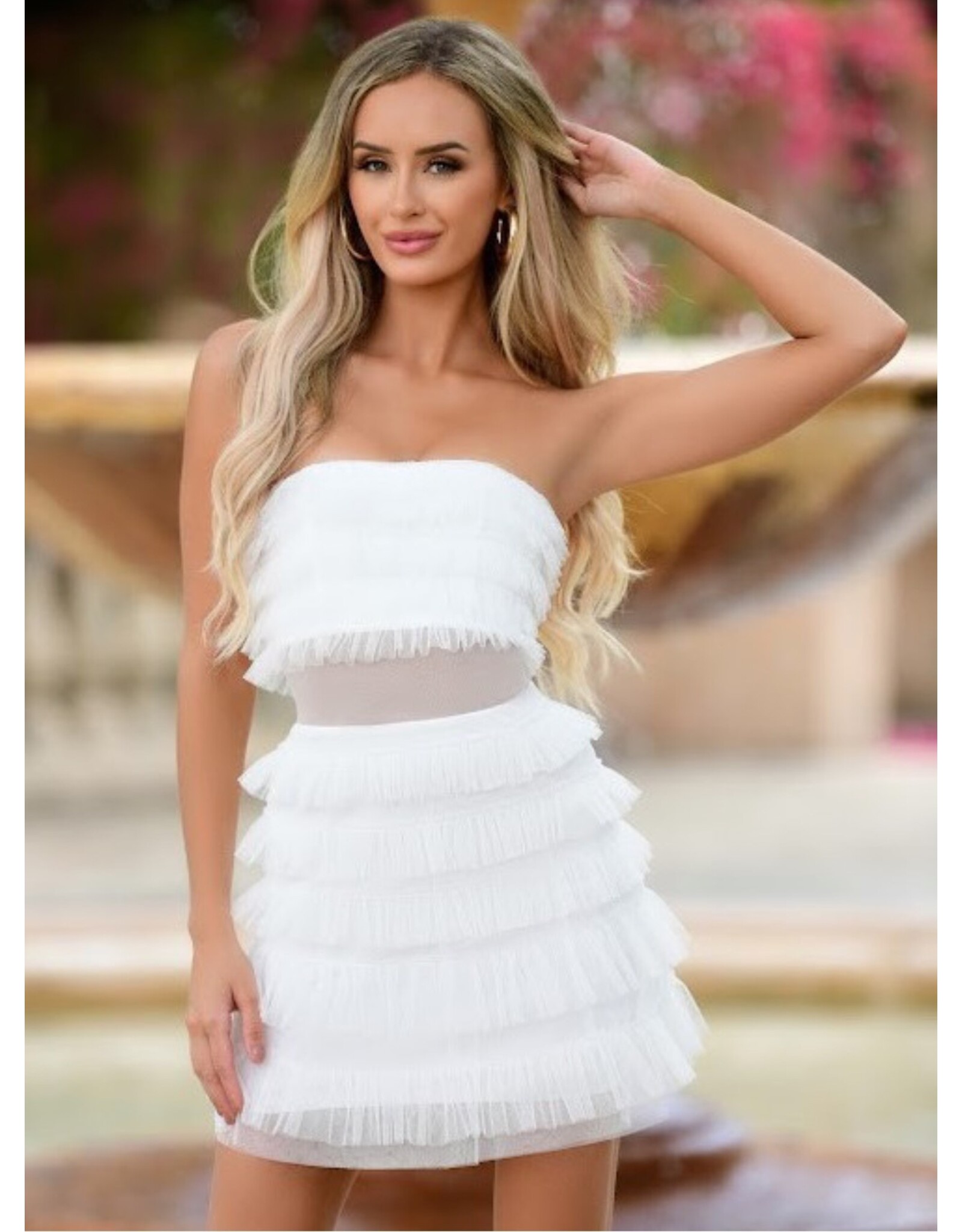 White Georgia Dress - Large