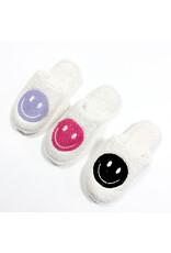 Happy Face Luxury Slippers - Lavender