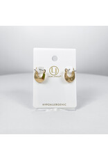 Gold Mini Crescent Hoop Earrings