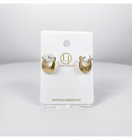 Gold Mini Crescent Hoop Earrings