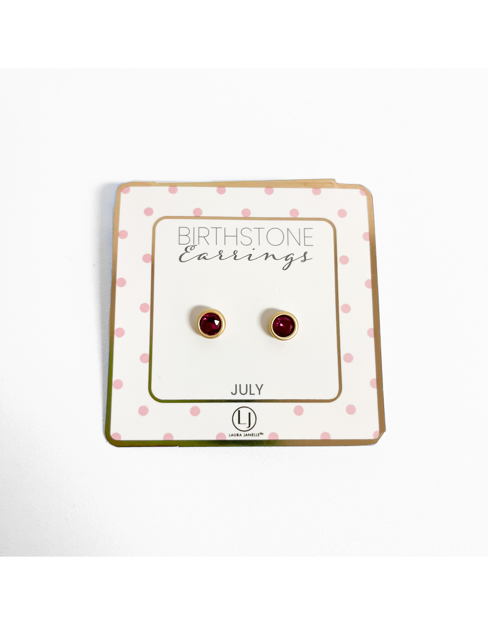 July Birthstone Gold Earrings