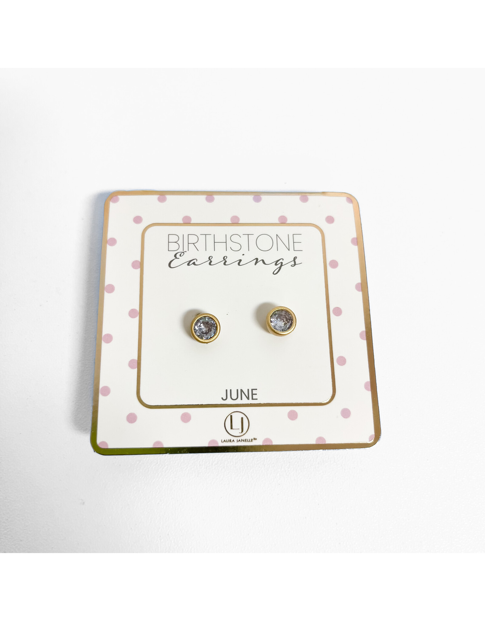 June Birthstone Gold Earrings