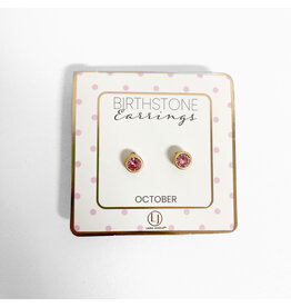October Birthstone Gold Earrings