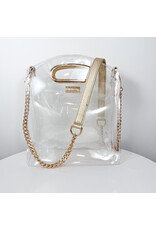 Cooper Gold Clear Crossbody Bag