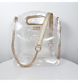 Cooper Gold Clear Crossbody Bag