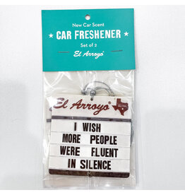Fluent in Silence Car Freshener