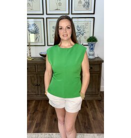 Kelly Green Side Ruched Top