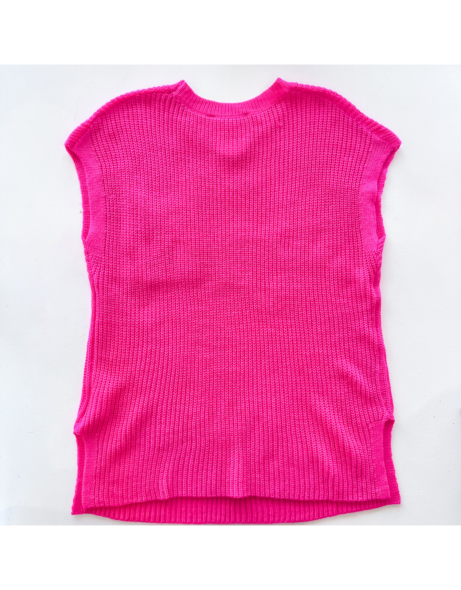 Hot Pink Round Neck Sweater