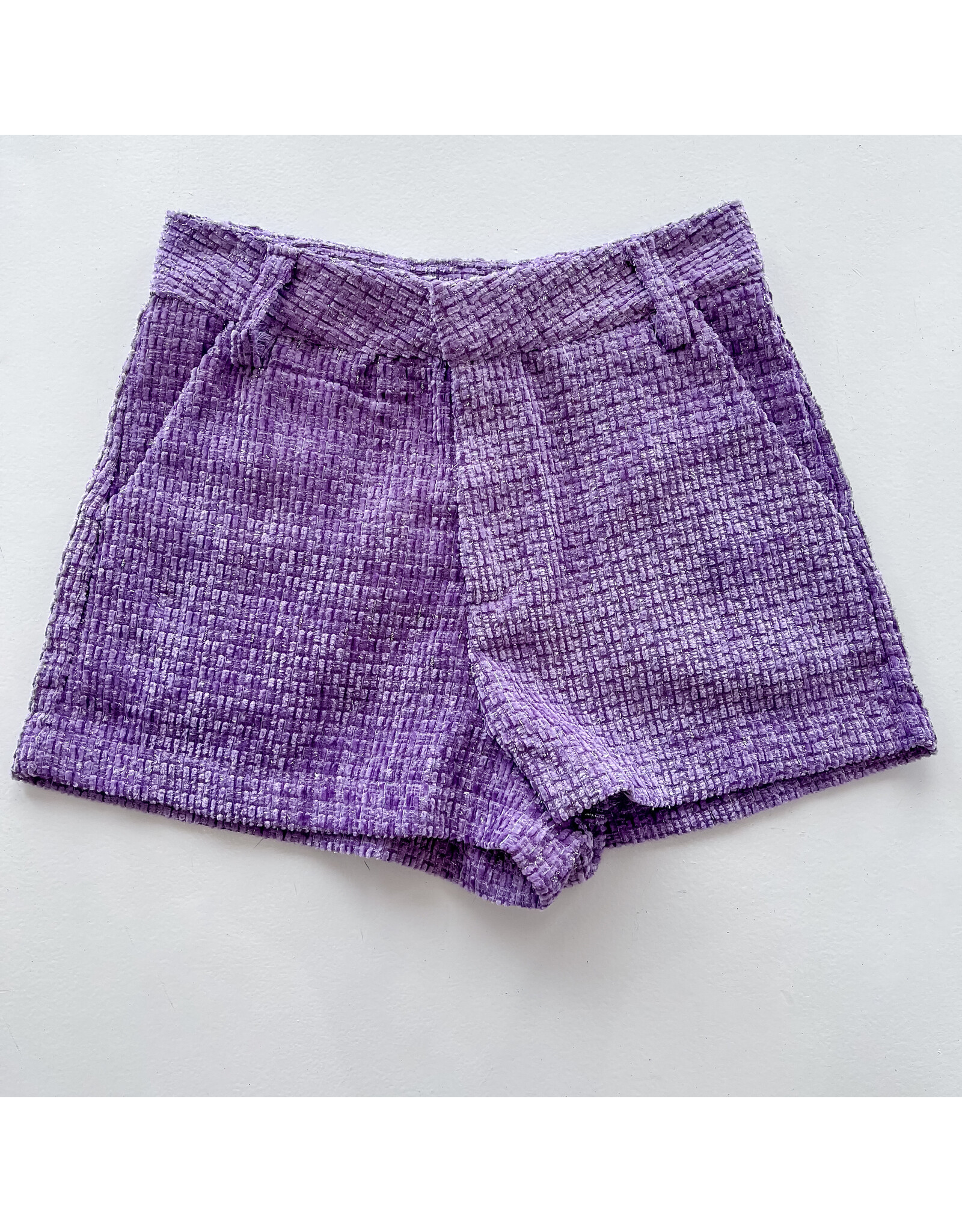 Lavender Textured Shorts