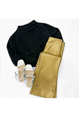 Gold Faux Leather Pants