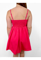 Hot Pink Sweetheart Spaghetti Strap Dress