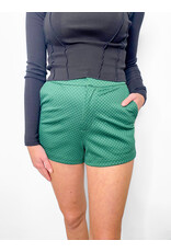 Hunter Green Textured Shorts