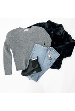 Tween Ash Grey Iridescent Sweater