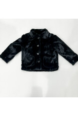 Tween Black Faux Fur Coat