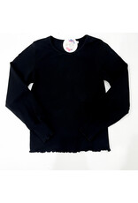 Molly Bracken Tween Black Lettuce Edge Top